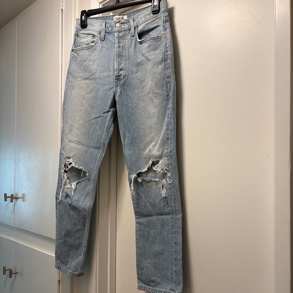 Agolde “Riley” high rise destroyed jeans - size 26